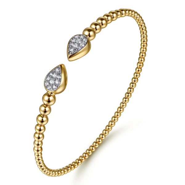 Gabriel & Co. Bujukan Yellow Gold Diamond Bangle Image 2 SVS Fine Jewelry Oceanside, NY