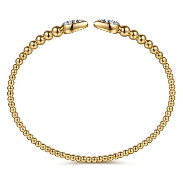Gabriel & Co. Bujukan Yellow Gold Diamond Bangle Image 3 SVS Fine Jewelry Oceanside, NY