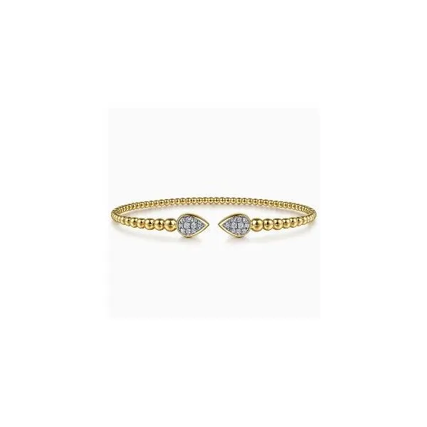 Gabriel & Co. Bujukan Yellow Gold Diamond Bangle SVS Fine Jewelry Oceanside, NY