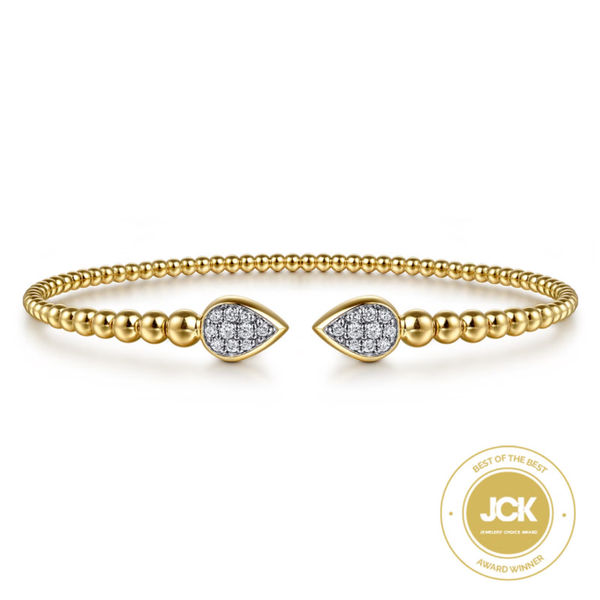 Gabriel & Co. Bujukan Yellow Gold Diamond Bangle SVS Fine Jewelry Oceanside, NY