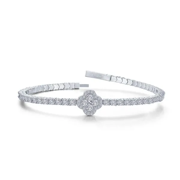 Lafonn Simulated Diamond Clover Station FlexTennis Bracelet, 2.45ctw SVS Fine Jewelry Oceanside, NY