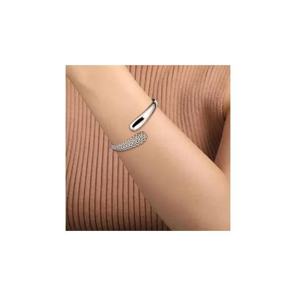 Gabriel & Co. Bujukan Sterling Silver Bypass Bangle Image 2 SVS Fine Jewelry Oceanside, NY
