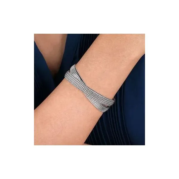 Gabriel & Co. Bujukan Sterling Silver Bangle, Size 6.5 Image 2 SVS Fine Jewelry Oceanside, NY