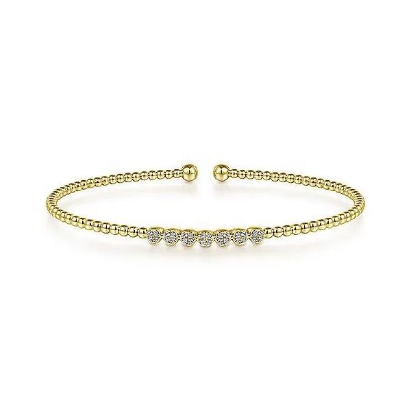 Gabriel & Co. Bujukan Yellow Gold & Diamond Bangle SVS Fine Jewelry Oceanside, NY