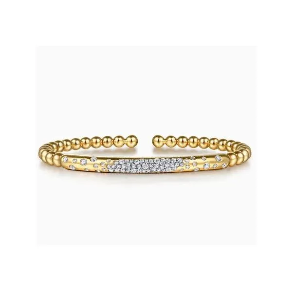 Gabriel Bujukan Yellow Gold Diamond Bangle Bracelet SVS Fine Jewelry Oceanside, NY