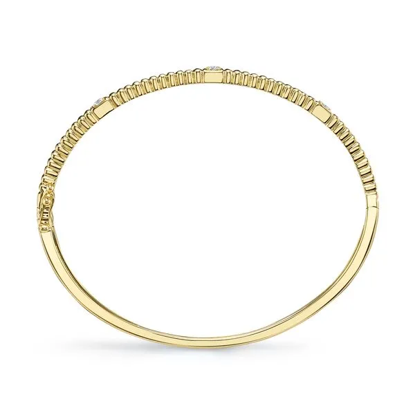 Shy Creation Yellow Gold Diamond Bangle Image 3 SVS Fine Jewelry Oceanside, NY