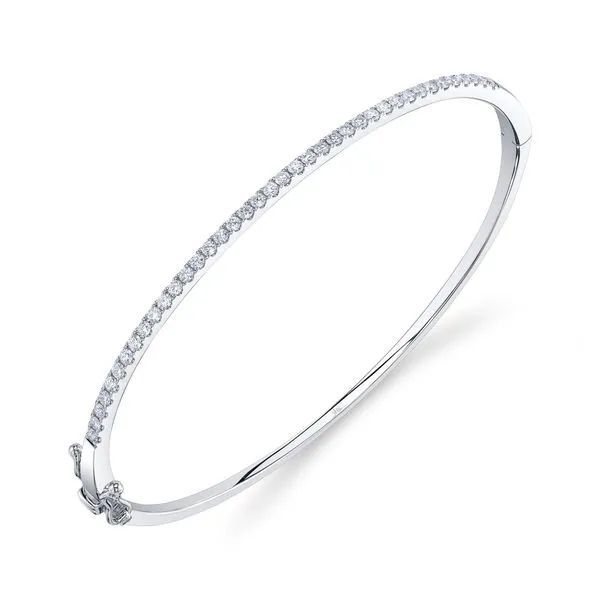 Shy Creation White Gold Diamond Bangle Image 3 SVS Fine Jewelry Oceanside, NY