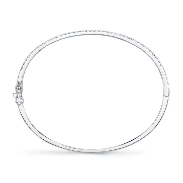 Shy Creation White Gold Diamond Bangle Image 4 SVS Fine Jewelry Oceanside, NY