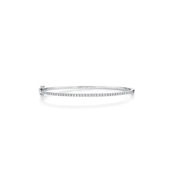 Shy Creation White Gold Diamond Bangle SVS Fine Jewelry Oceanside, NY