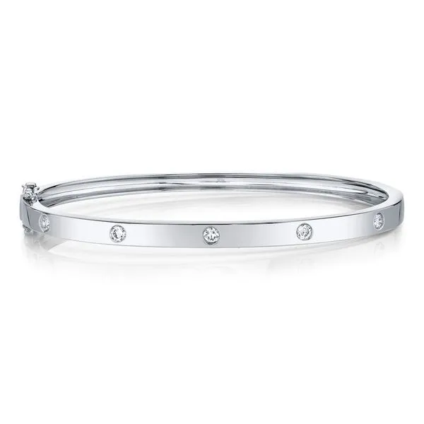Shy Creation White Gold Diamond Bangle, 0.38Cttw SVS Fine Jewelry Oceanside, NY