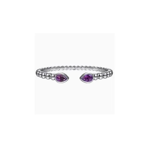 Gabriel & Co. Bujukan Sterling Silver And Amethyst Bangle SVS Fine Jewelry Oceanside, NY