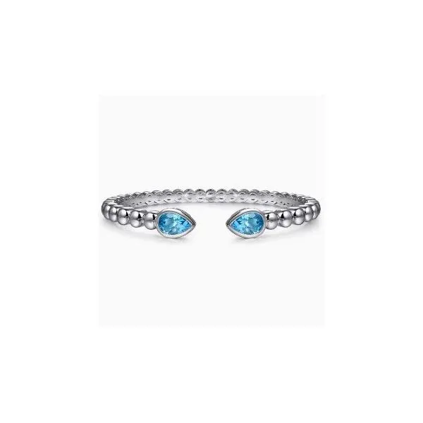 Gabriel & Co. Bujukan Sterling Silver And Blue Topaz Bangle SVS Fine Jewelry Oceanside, NY