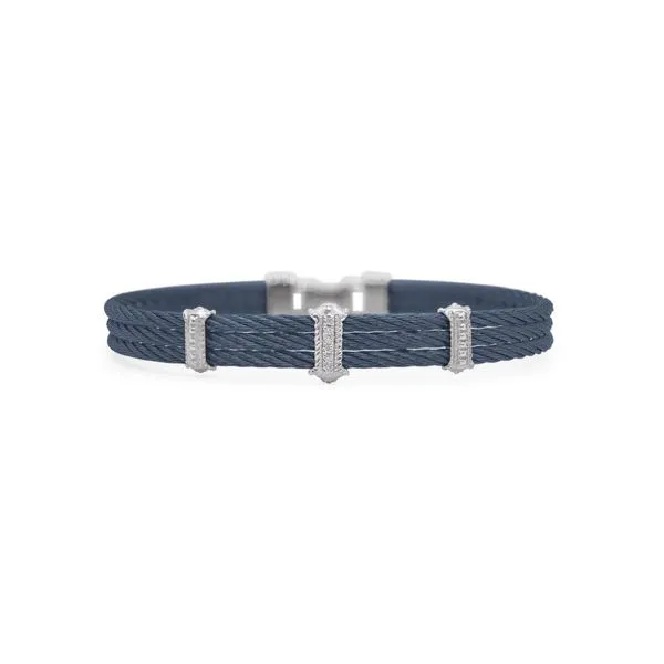 ALOR Blueberry Cable Triple Station Bracelet