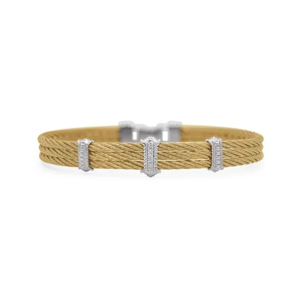 ALOR Yellow Cable Triple Station Bracelet
