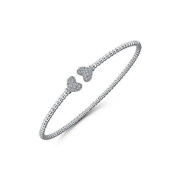 Gabriel & Co. Bujukan White Gold & Diamond Bangle Image 2 SVS Fine Jewelry Oceanside, NY