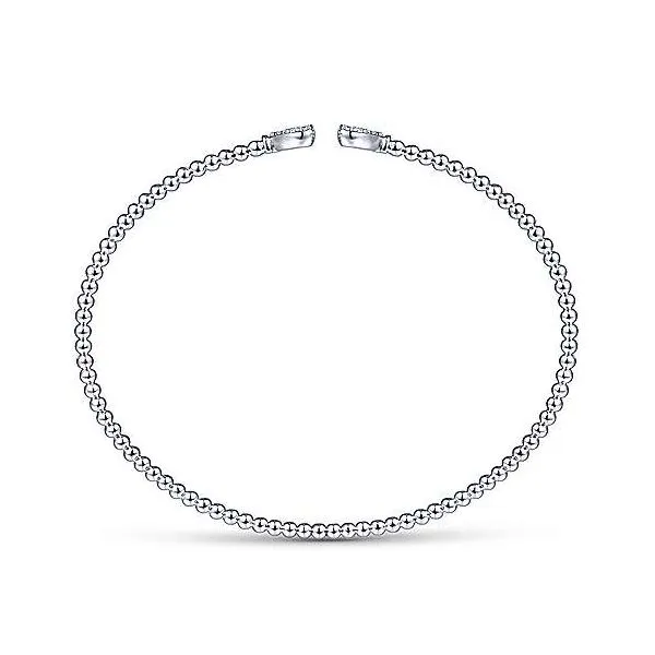 Gabriel & Co. Bujukan White Gold & Diamond Bangle Image 3 SVS Fine Jewelry Oceanside, NY
