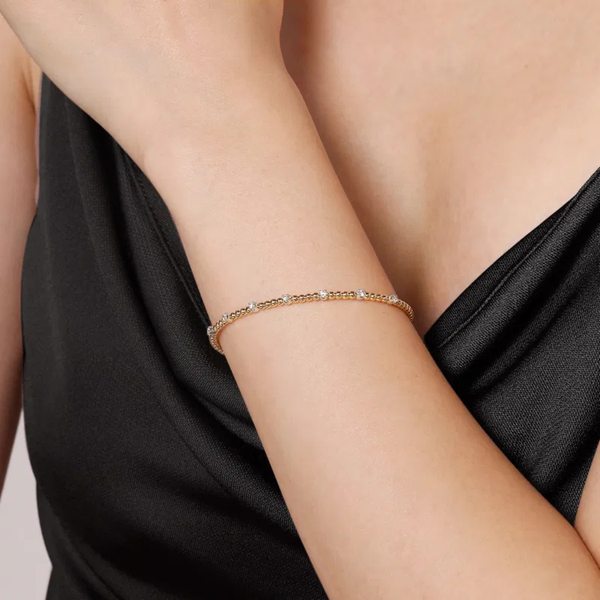 Gabriel & Co. Bujukan Yellow & White Gold Diamond Cuff Image 4 SVS Fine Jewelry Oceanside, NY