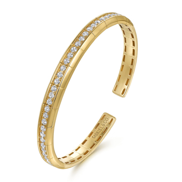 Gabriel & Co. Contemporary Yellow Gold Bangle Image 2 SVS Fine Jewelry Oceanside, NY