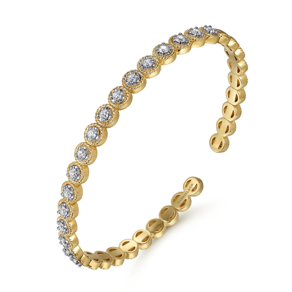 Gabriel & Co. Hampton White & Yellow Gold Bangle Image 2 SVS Fine Jewelry Oceanside, NY