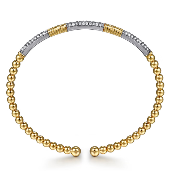 Gabriel & Co. Bujukan White & Yellow Gold Bangle Image 3 SVS Fine Jewelry Oceanside, NY