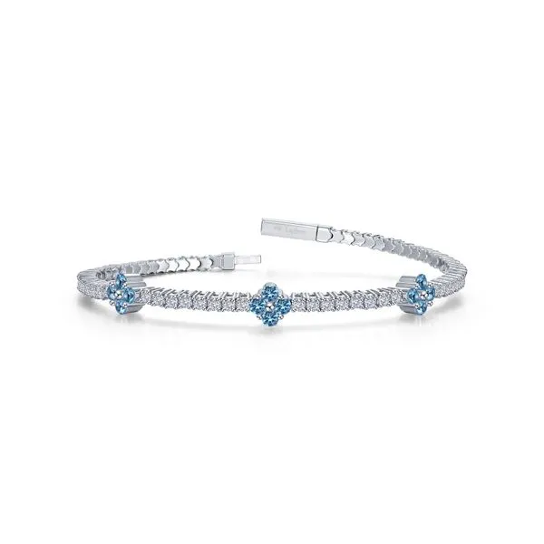 Lafonn Sterling Silver Flexible Station Tennis Bracelet SVS Fine Jewelry Oceanside, NY