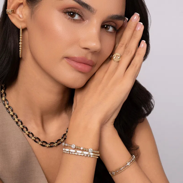 Gabriel & Co. Bujukan White & Yellow Gold Bangle Image 5 SVS Fine Jewelry Oceanside, NY