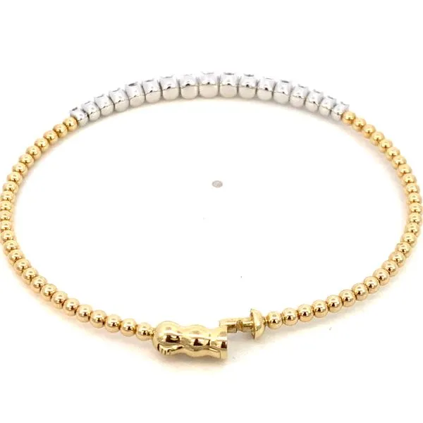 Gabriel Bujukan Yellow & White Gold Diamond Bangle Image 3 SVS Fine Jewelry Oceanside, NY