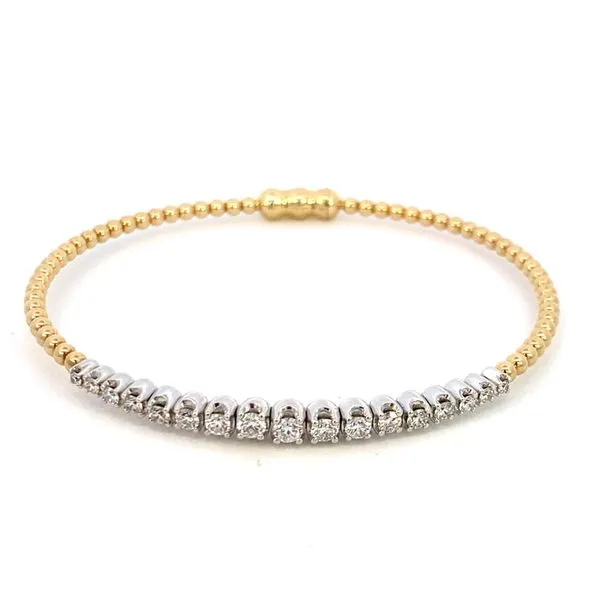 Gabriel Bujukan Yellow & White Gold Diamond Bangle Image 4 SVS Fine Jewelry Oceanside, NY