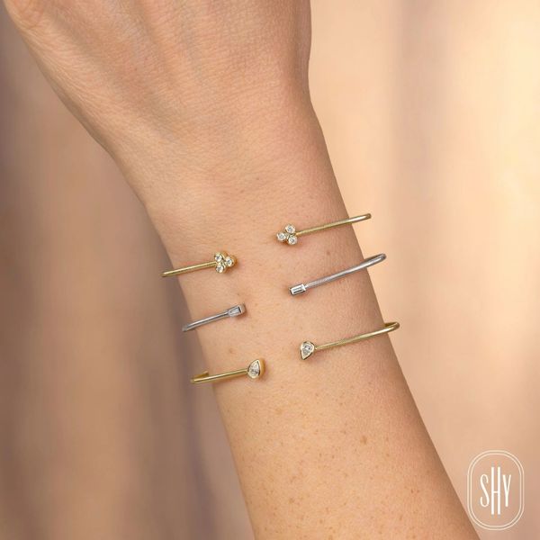 Shy Creation Yellow Gold Diamond Corelli Bezel Bangle Image 2 SVS Fine Jewelry Oceanside, NY