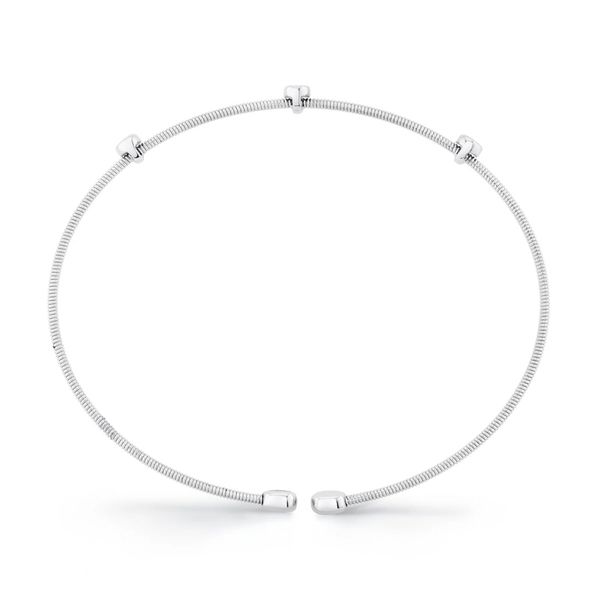 Shy Creation White Gold Diamond Corelli Bezel Bangle Image 4 SVS Fine Jewelry Oceanside, NY