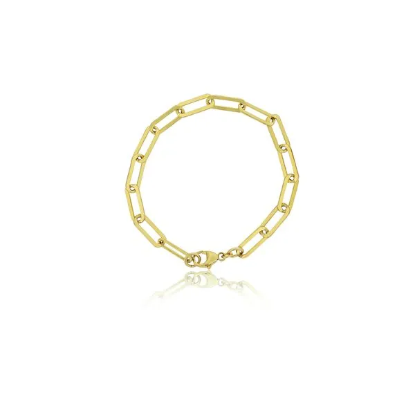 Dee Berkley Gold Filled Paperclip Bracelet, 7