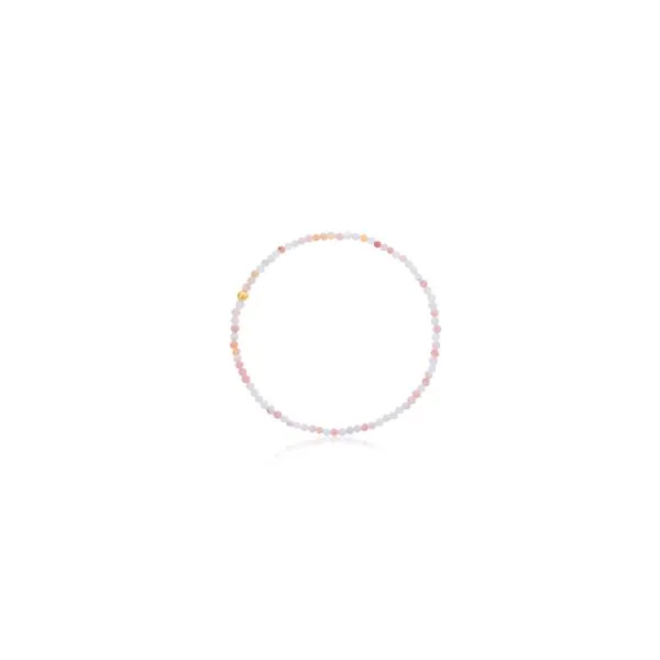 Dee Berkley Pink Opal & Gold Filled Bead Bracelet SVS Fine Jewelry Oceanside, NY