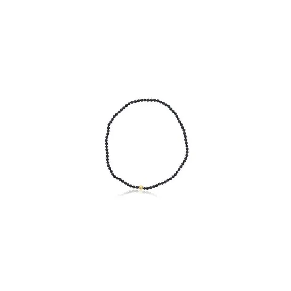 Dee Berkley Black Spinel & Gold Filled Bead Bracelet SVS Fine Jewelry Oceanside, NY
