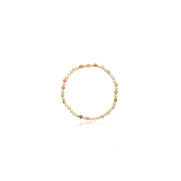 Dee Berkley Pink Opal & Gold Filled Beads Bracelet SVS Fine Jewelry Oceanside, NY
