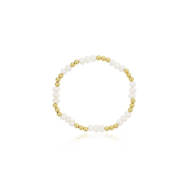 Dee Berkley Cultured Pearl & Gold Filled Beads Bracelet SVS Fine Jewelry Oceanside, NY