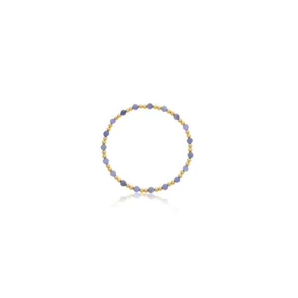 Dee Berkley Tanzanite & Gold Filled Beads Bracelet