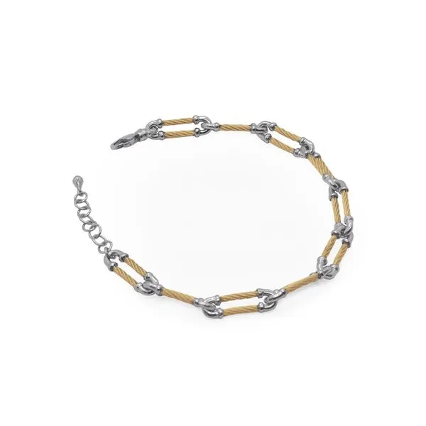 ALOR Yellow Cable Clip Bracelet, 6.5+1