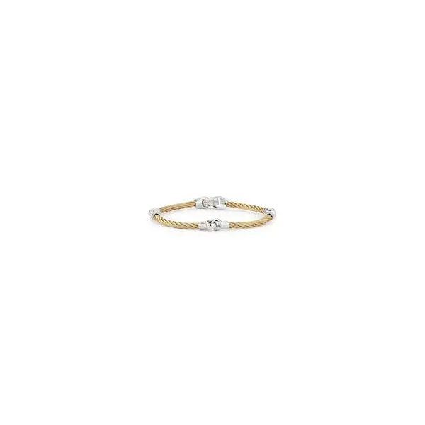 ALOR Yellow Cable Interlocking Bracelet, 7\