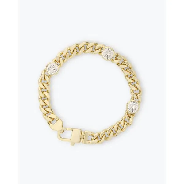 Melinda Maria Julian Triple Diamond Gold Bracelet SVS Fine Jewelry Oceanside, NY