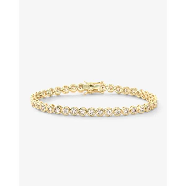 Melinda Maria Baroness Gold Tennis Bracelet SVS Fine Jewelry Oceanside, NY