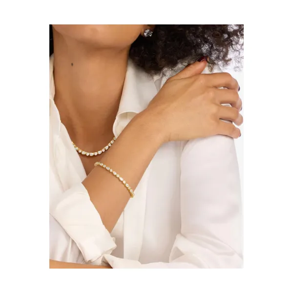 Melinda Maria Isla Gold Tennis Bracelet Image 2 SVS Fine Jewelry Oceanside, NY