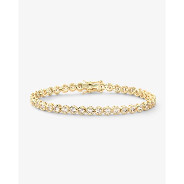 Melinda Maria Baroness Gold Tennis Bracelet SVS Fine Jewelry Oceanside, NY