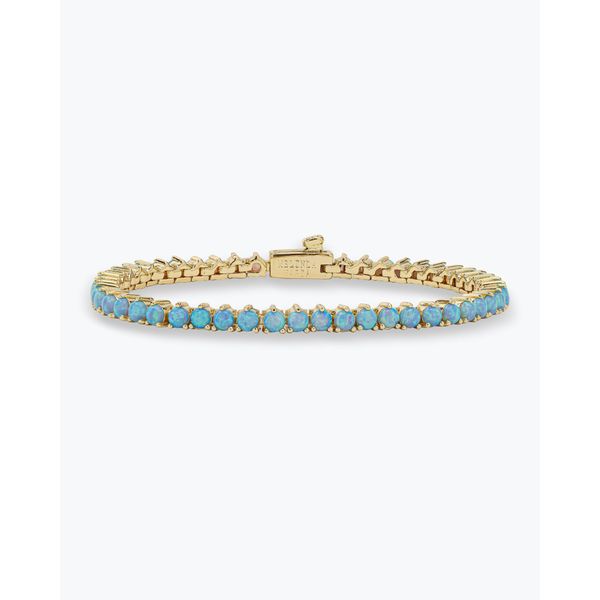 Melinda Maria Not Your Basic Gold Tennis Bracelet SVS Fine Jewelry Oceanside, NY