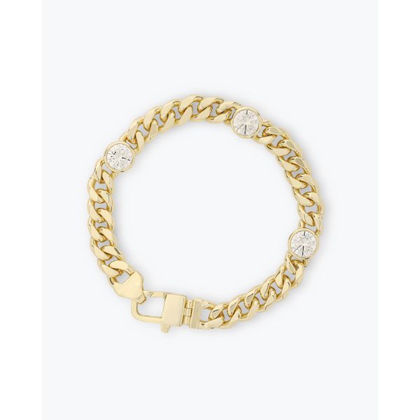 Melinda Maria Julian Triple Diamond Gold Bracelet SVS Fine Jewelry Oceanside, NY