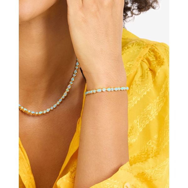 Melinda Maria Isla Gold Tennis Bracelet Image 2 SVS Fine Jewelry Oceanside, NY