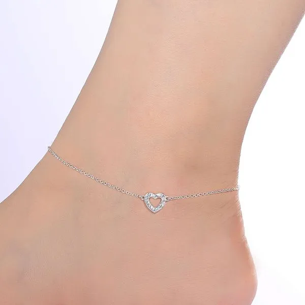 Lafonn Silver Anklet, 0.41Cttw, 10