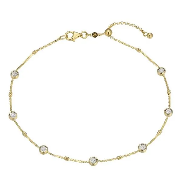 Yellow Gold Plated Sterling Silver Anklet
