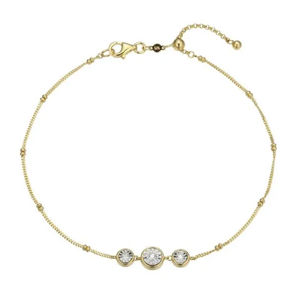 Yellow Gold Plated Sterling Silver Anklet