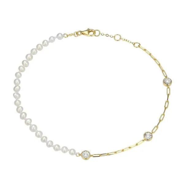 Yellow Gold Plated Sterling Silver Anklet