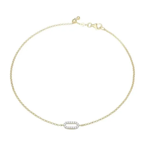 Yellow Gold Plated Sterling Silver Anklet